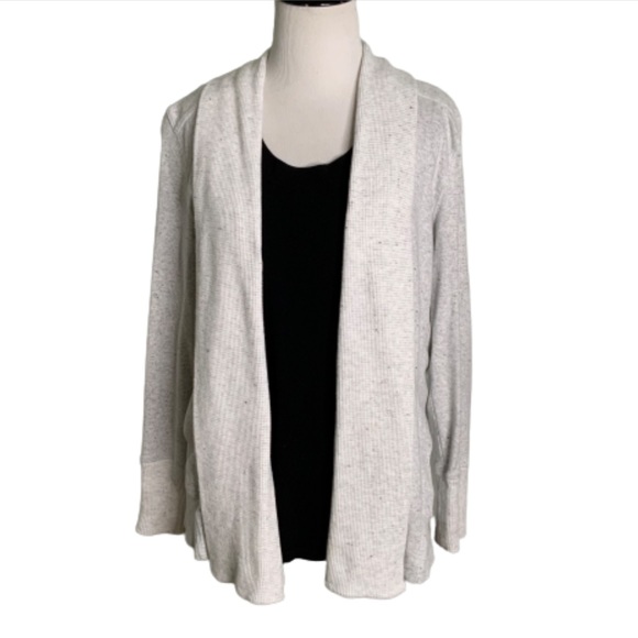 Talbots Light Gray Terry Cardigan With Pockets M - Picture 2 of 16